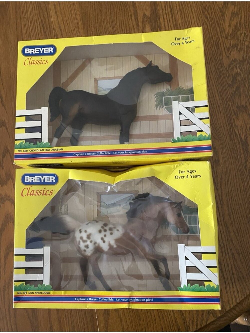 Breyer Horses-Lot Of 2- #660 Chocolate Bay Arabian& #676 Dun Appaloosa New